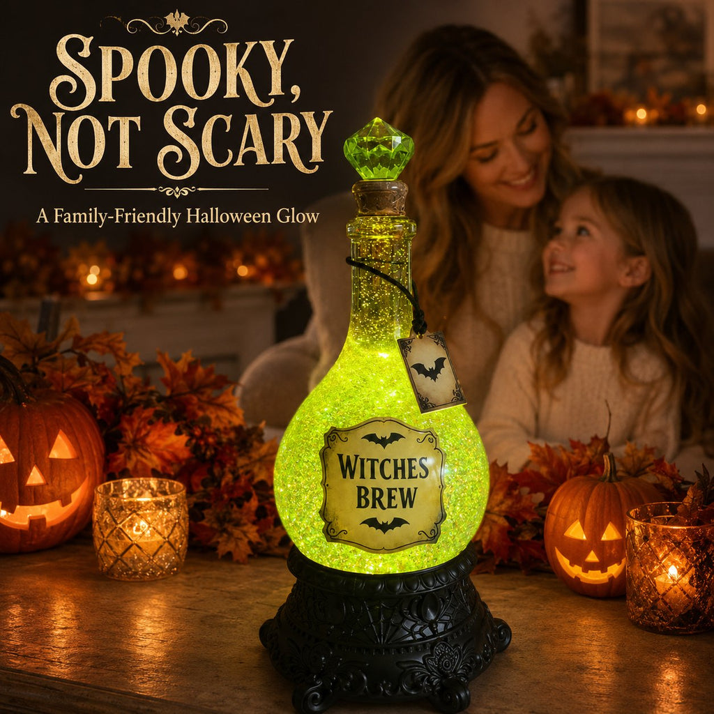 🔥Last Day 50% OFF -🧙✨Lighted Witches’ Brew Poison Bottle Glitter Globe(✨Same as the video)