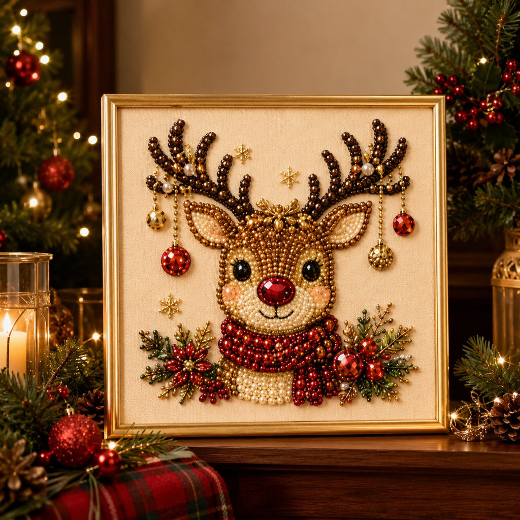 💥 Last Day 49% OFF – 🧘Relaxing & Beginner-Friendly - 🎨💎DIY Christmas Pearl Diamond Painting Art Kit