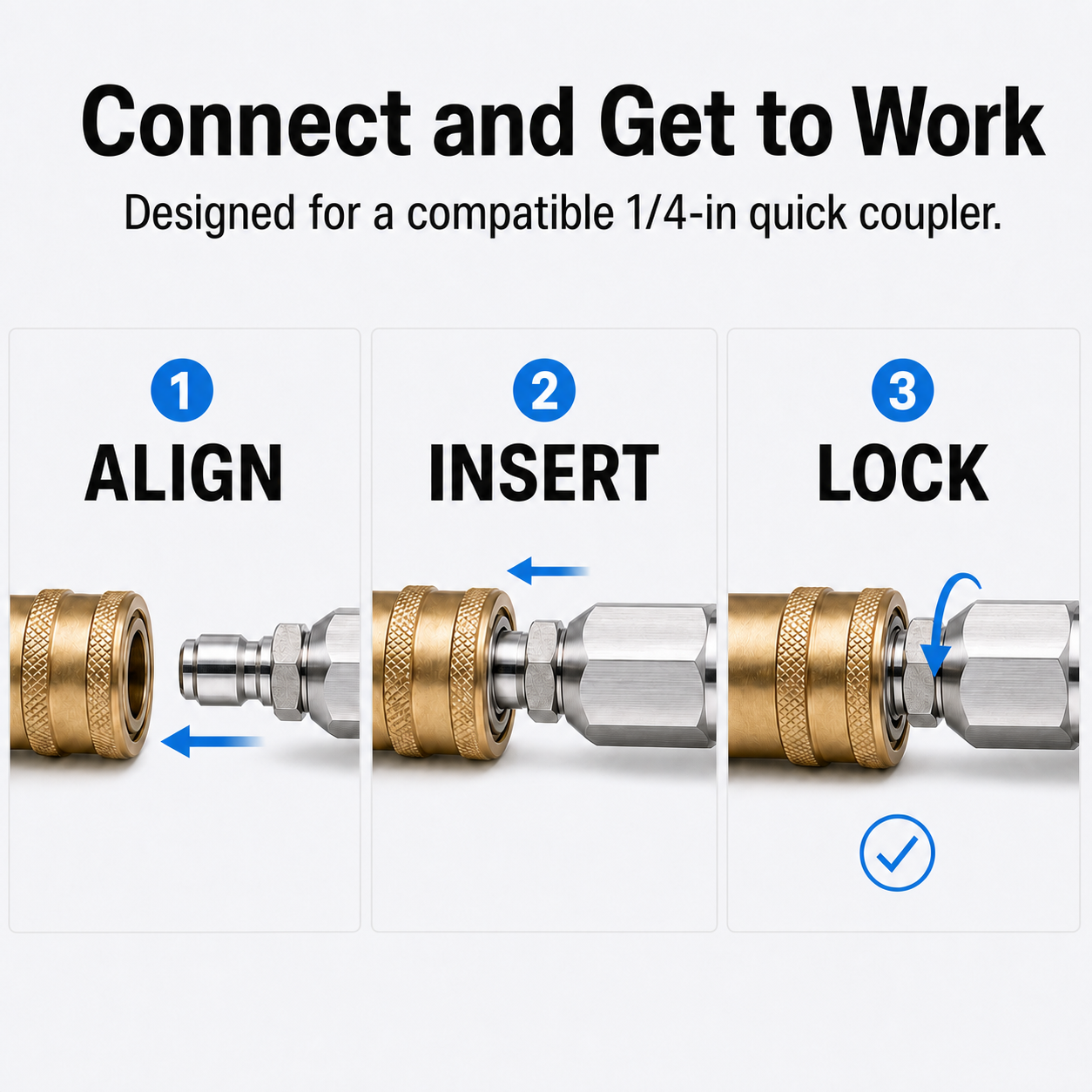 🔩Stainless Steel 7-Jet Sewer Jetter Nozzle with 1/4-In Quick Connect