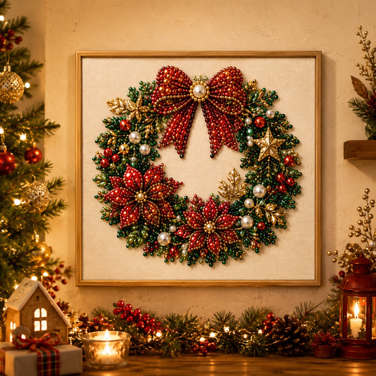 💥 Last Day 49% OFF – 🧘Relaxing & Beginner-Friendly - 🎨💎DIY Christmas Pearl Diamond Painting Art Kit