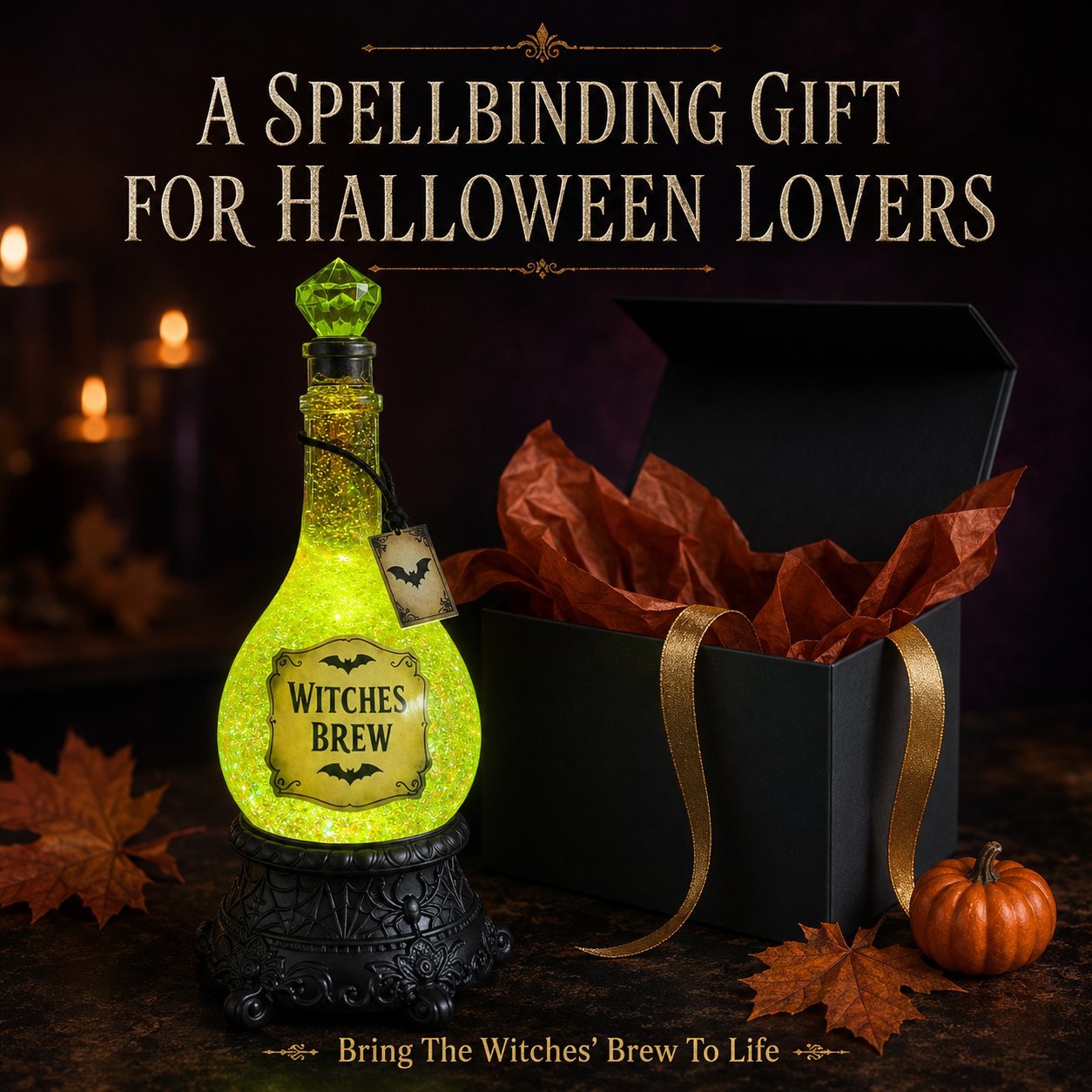 🔥Last Day 50% OFF -🧙✨Lighted Witches’ Brew Poison Bottle Glitter Globe(✨Same as the video)