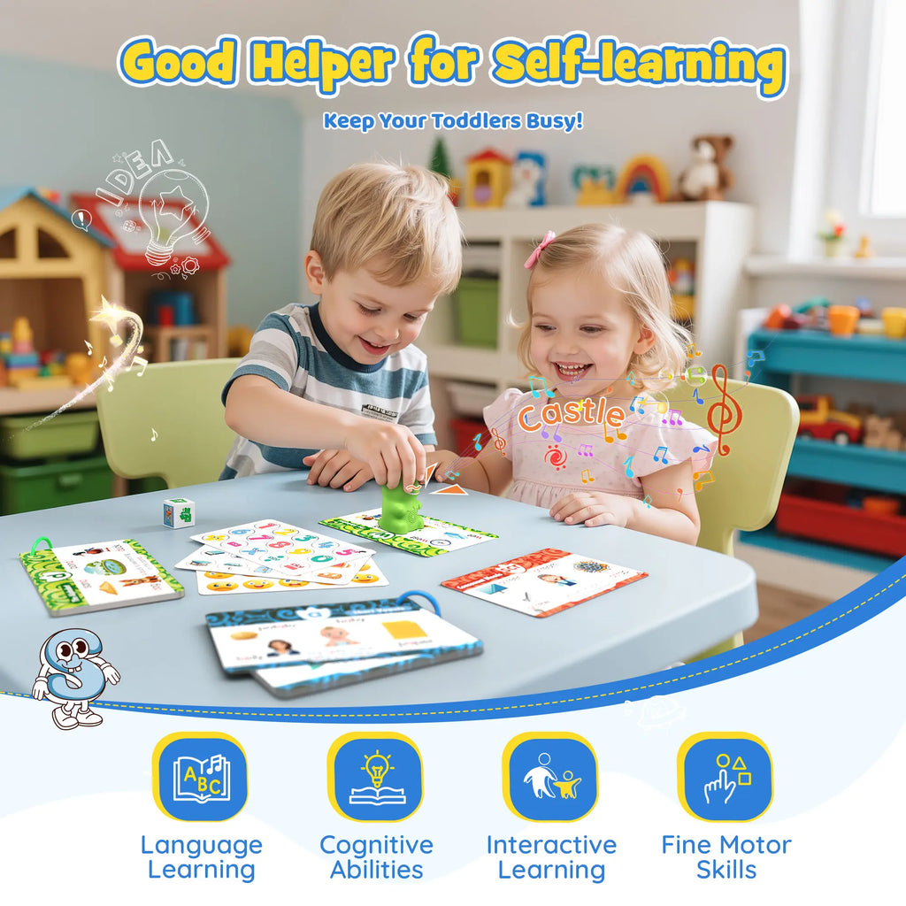 Interactive Dino Phonics Reader Set – Tap-to-Read Learning Cards & Stickers
