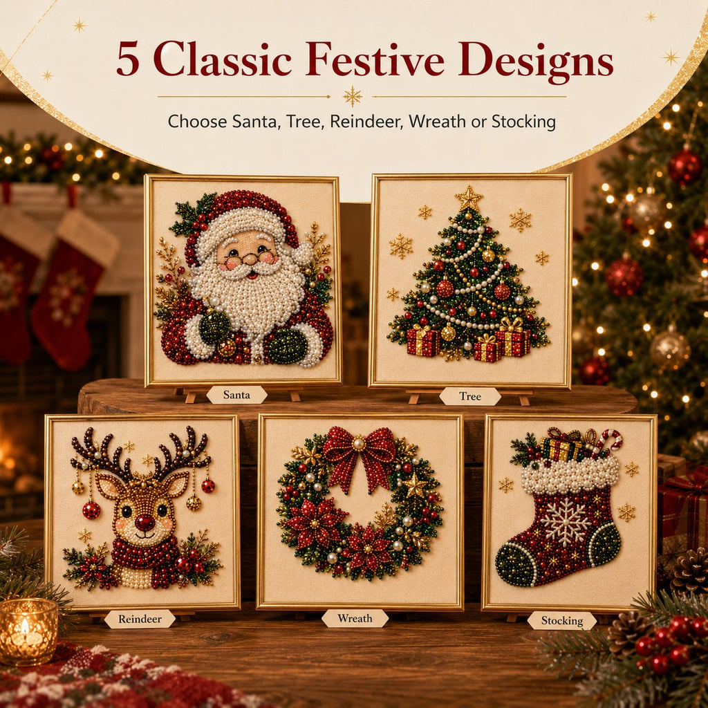 💥 Last Day 49% OFF – 🧘Relaxing & Beginner-Friendly - 🎨💎DIY Christmas Pearl Diamond Painting Art Kit