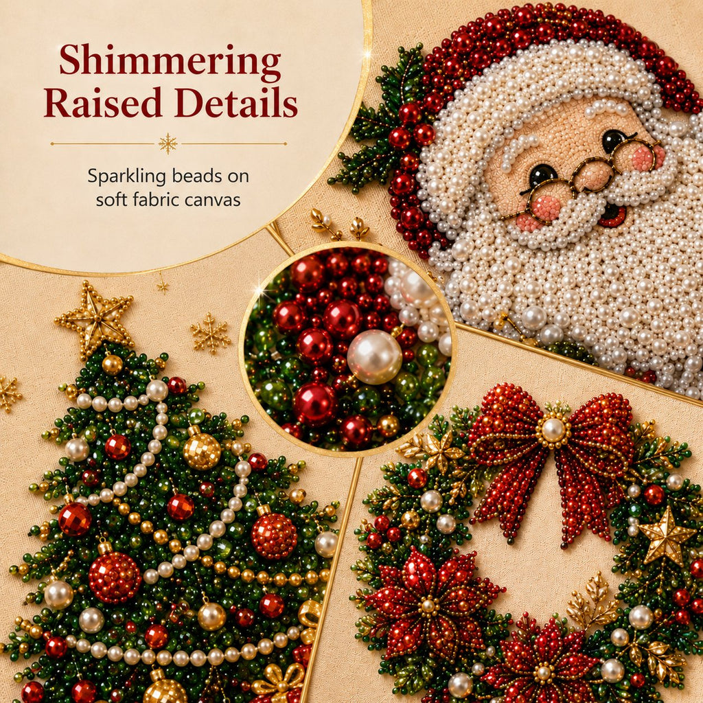 💥 Last Day 49% OFF – 🧘Relaxing & Beginner-Friendly - 🎨💎DIY Christmas Pearl Diamond Painting Art Kit