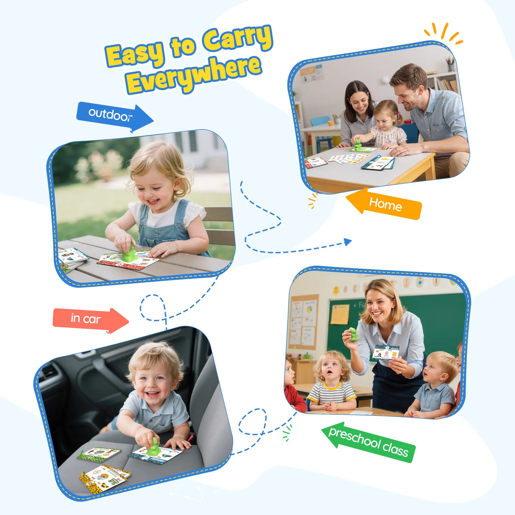 Interactive Dino Phonics Reader Set – Tap-to-Read Learning Cards & Stickers