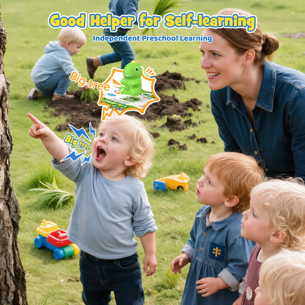 Interactive Dino Phonics Reader Set – Tap-to-Read Learning Cards & Stickers
