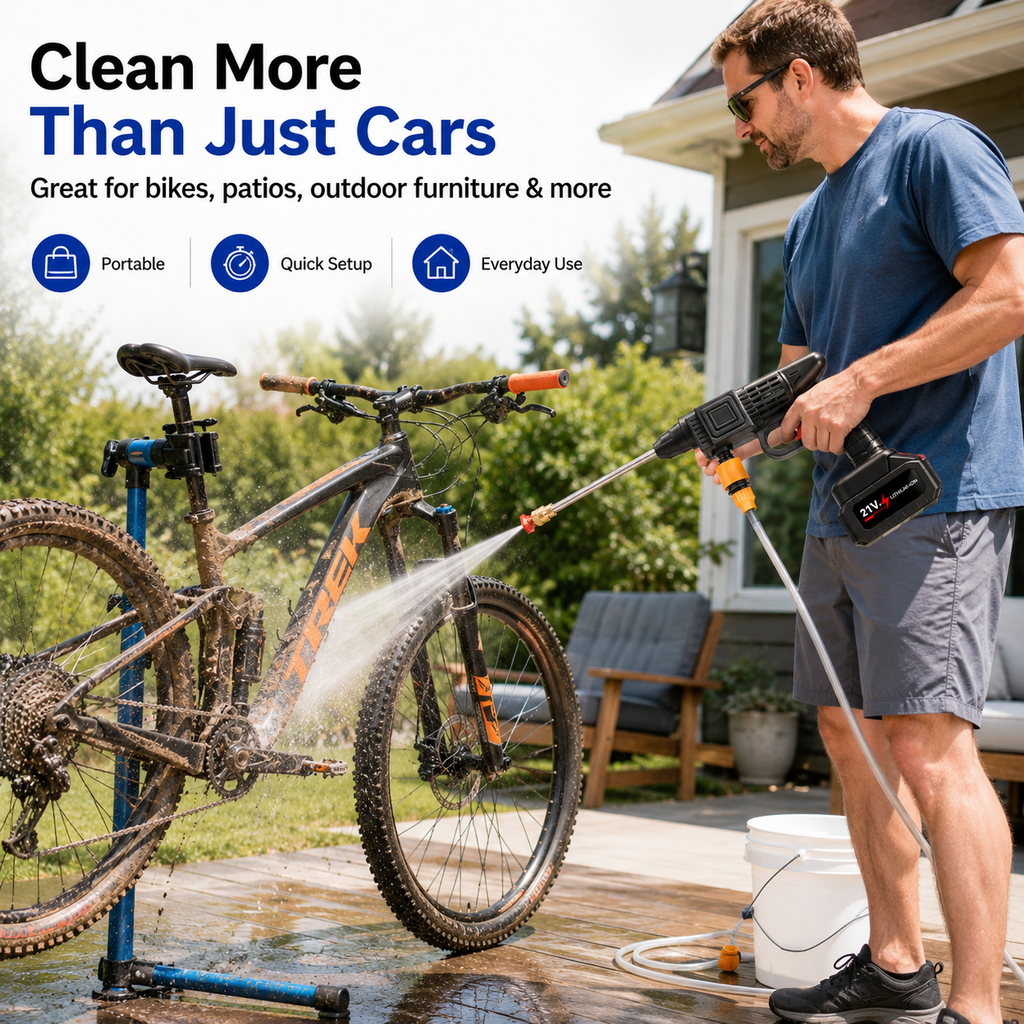 Cordless Pressure Washer Kit – Portable Cleaning for Cars, Patios & More