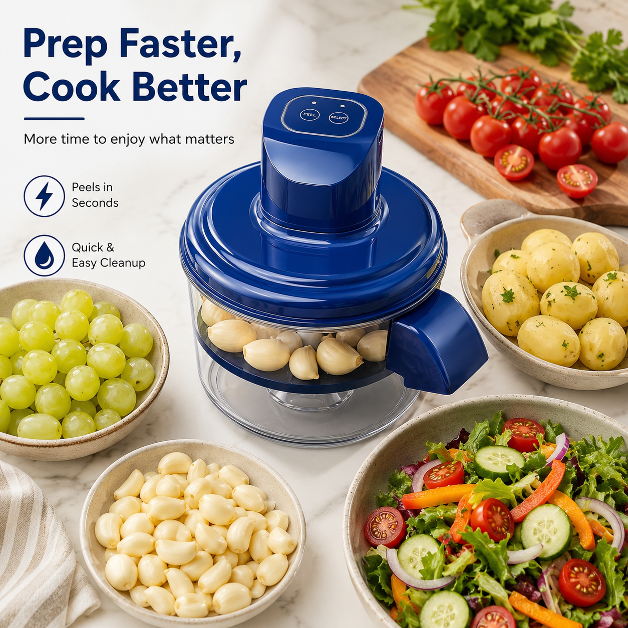 🧄🍇No More Peeling by Hand⚡Electric Peeler