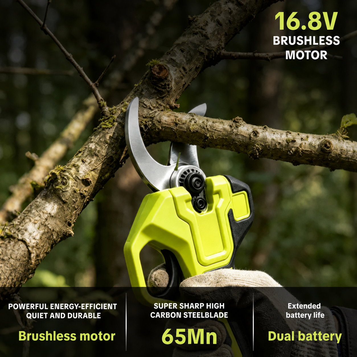 ✂️🌳Cordless Electric Pruning Shears – 21V Battery Powered Garden Cutter