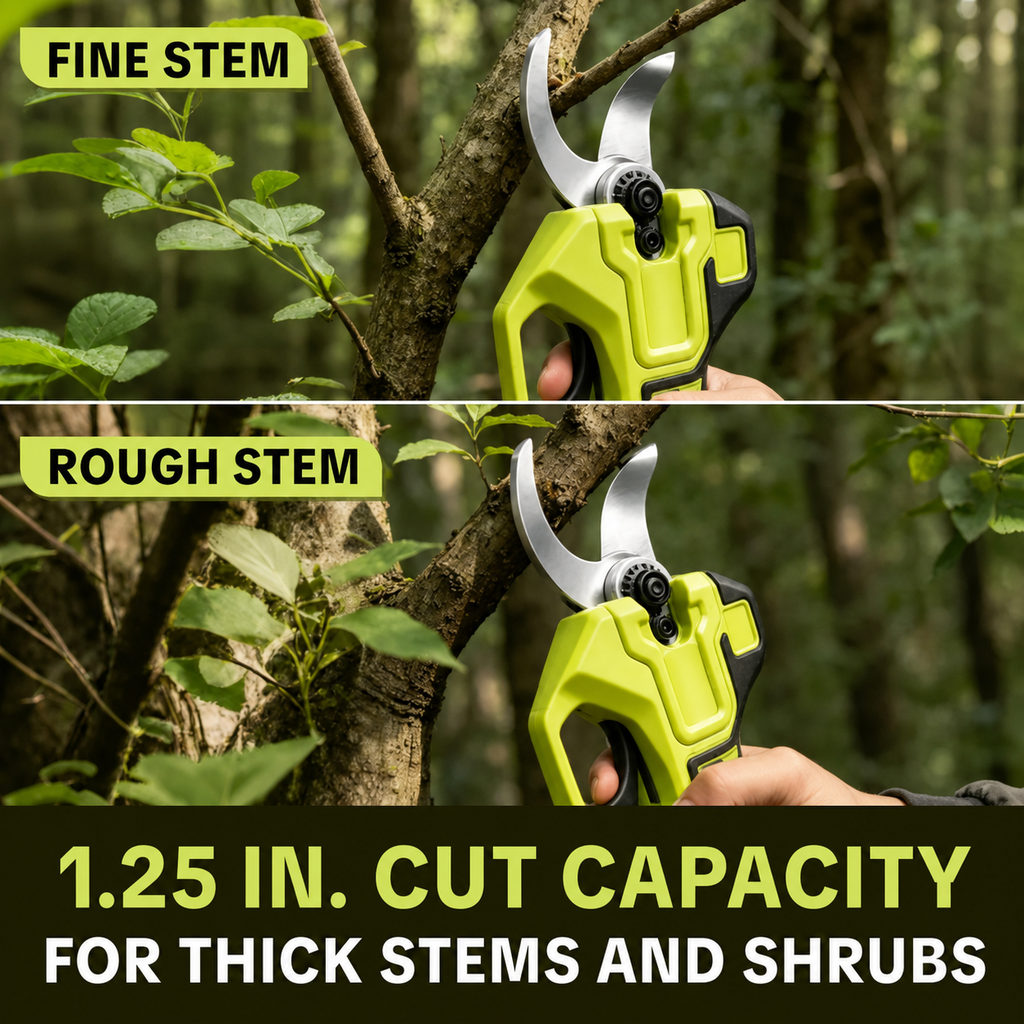 ✂️🌳Cordless Electric Pruning Shears – 21V Battery Powered Garden Cutter