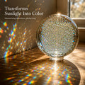 Holographic Refraction Art Sphere – Premium Optical Glass Light Prism Decor for Home & Office