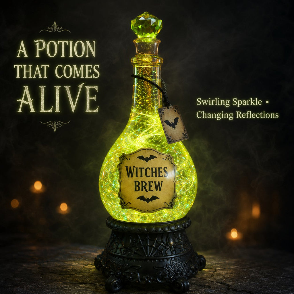 🔥Last Day 50% OFF -🧙✨Lighted Witches’ Brew Poison Bottle Glitter Globe(✨Same as the video)