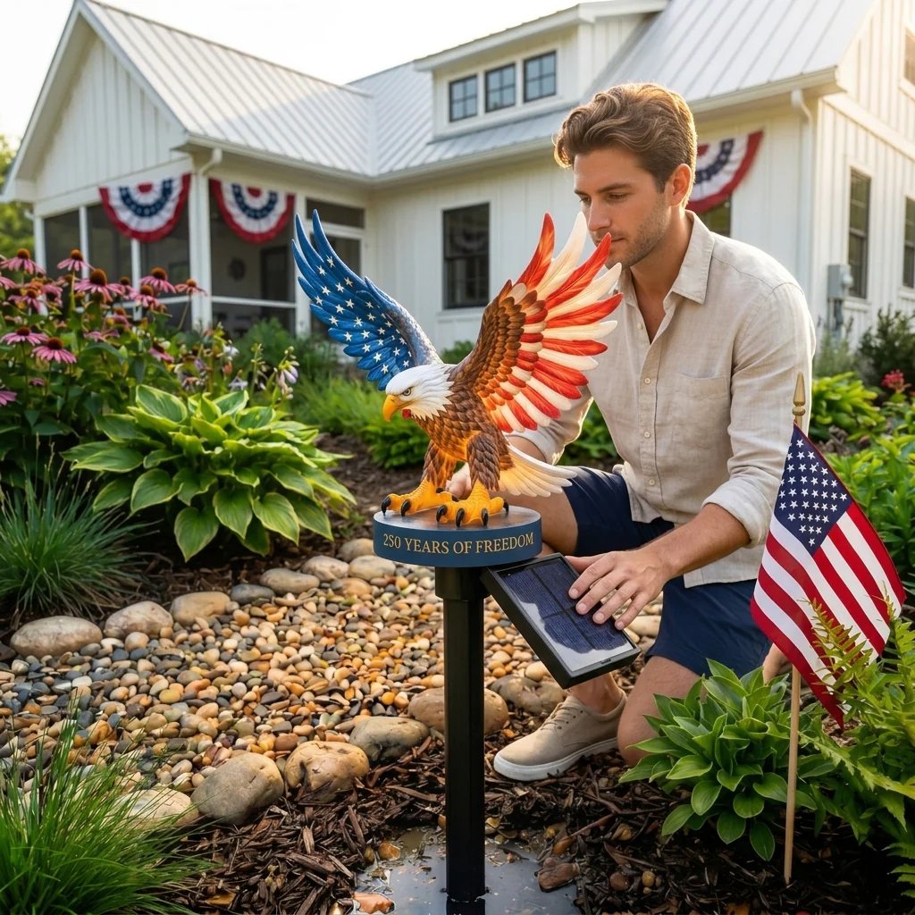 Solar Eagle Garden Light