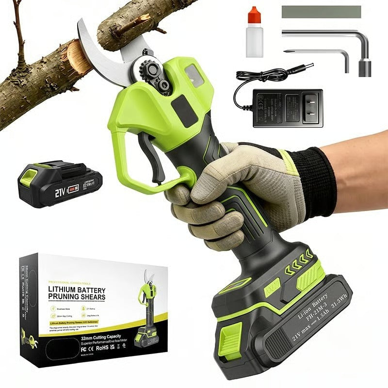 ✂️🌳Cordless Electric Pruning Shears – 21V Battery Powered Garden Cutter
