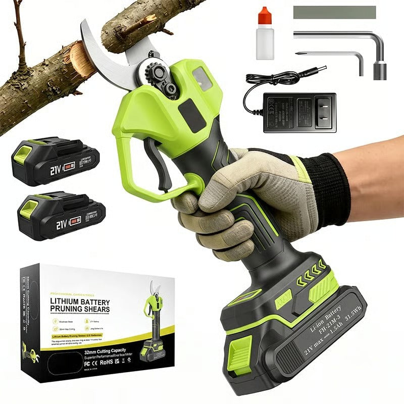 ✂️🌳Cordless Electric Pruning Shears – 21V Battery Powered Garden Cutter