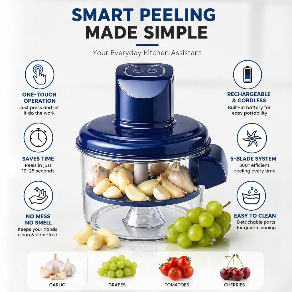 🧄🍇No More Peeling by Hand⚡Electric Peeler